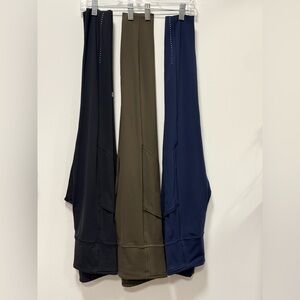 Reduced Lululemon Fast & Free Nulux 25” size 6; 2 pairs Olive 1x, Navy 1x